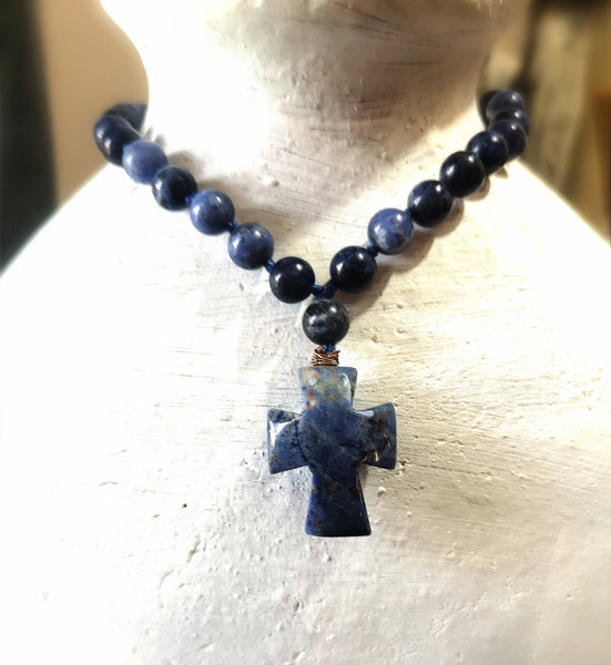 Sodalite Cross