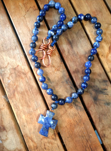 Sodalite Cross